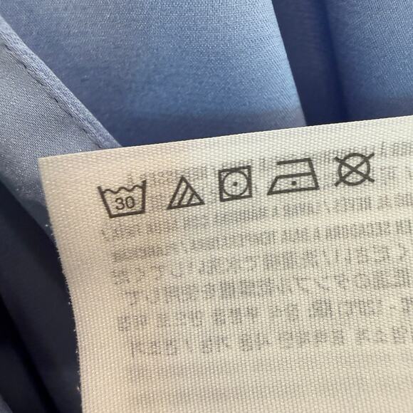 Abercrombie & Fitch Draped Twist-Front Maxi Dress Small Blue - Picture 7 of 14